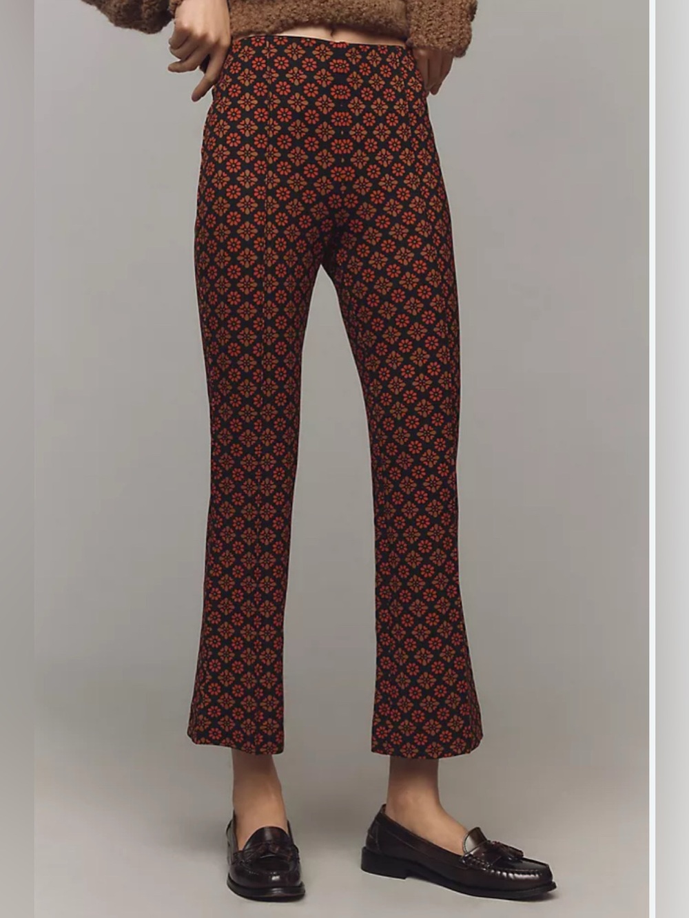 Anthropologie Margot kick flare crop knit pants